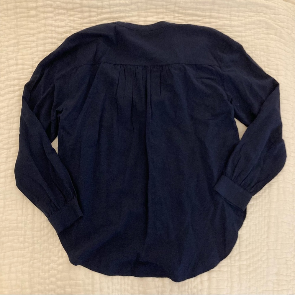 GAP, Navy Blue tunic, Large long sleeve shirt, cotton mix - Picture 5 of 5